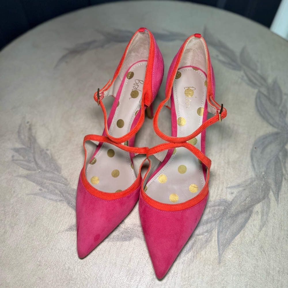Boden Pink and Orange Pointed-Toe Heels